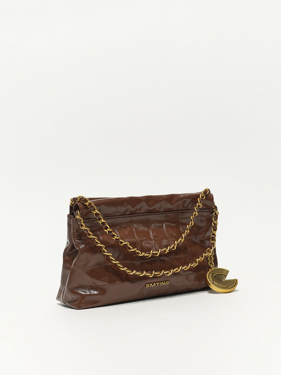 Coco Moonlight-Top Grain Leather Cowhide Chain Bag