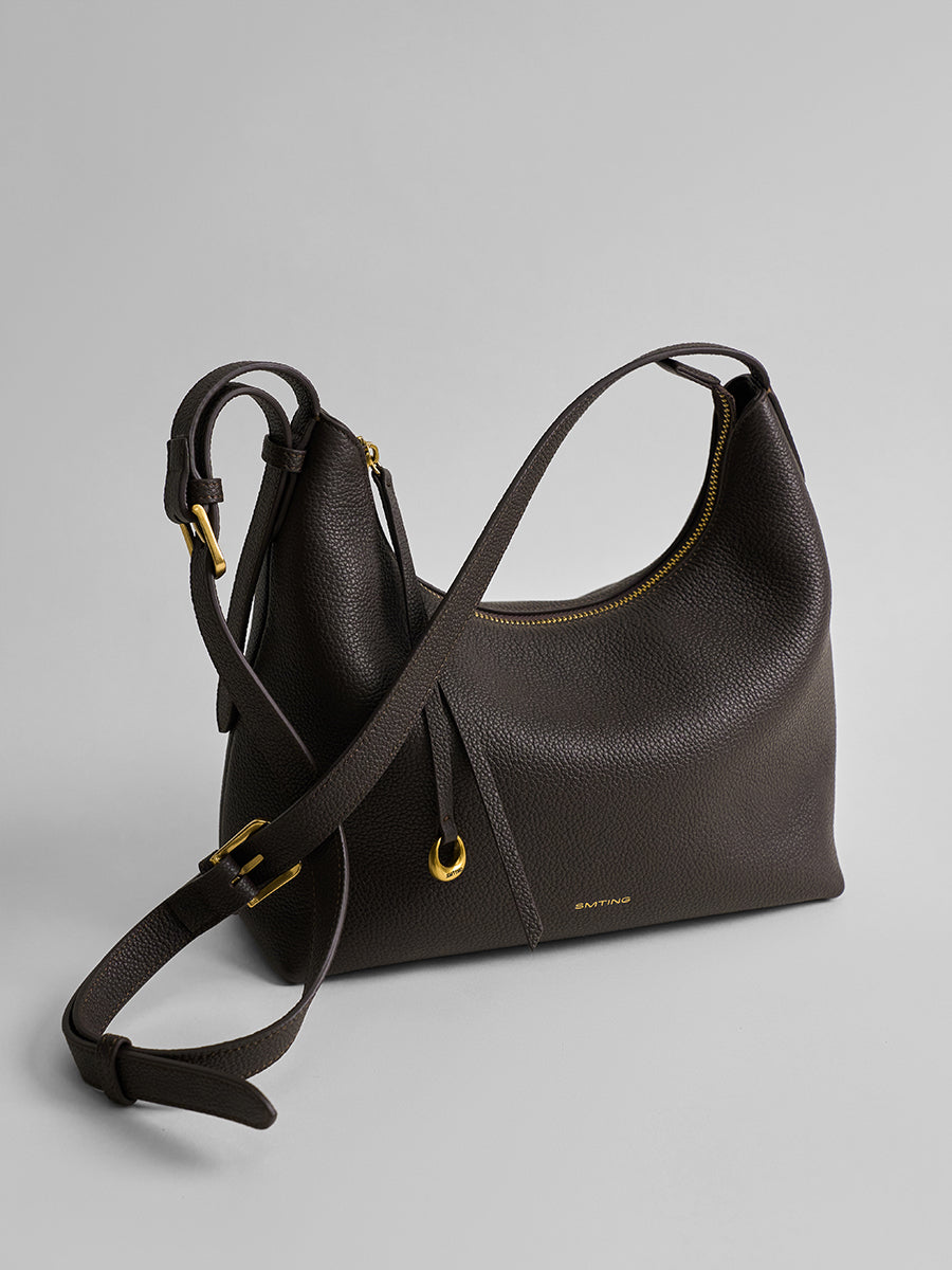 First-layer cowhide minimalist hobo bag