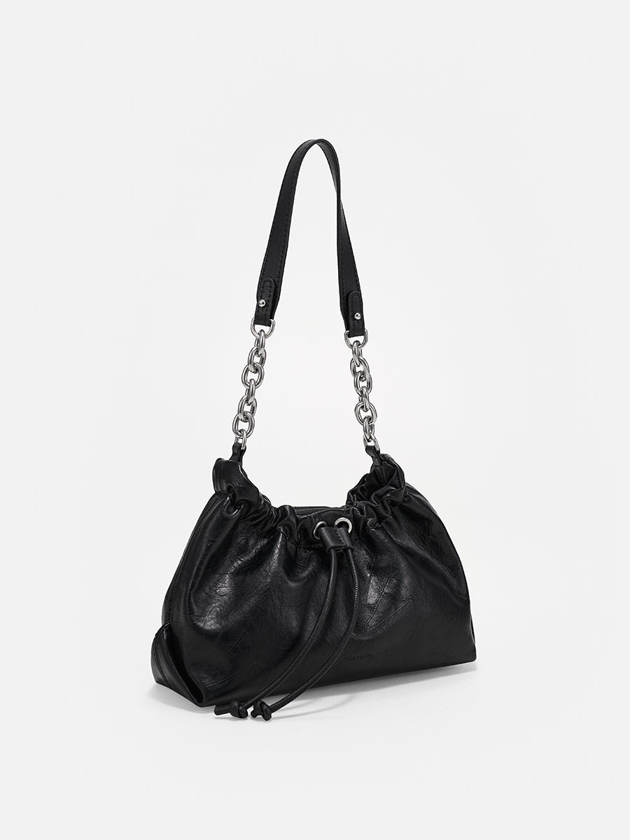 Pleated cloud bag underarm bag