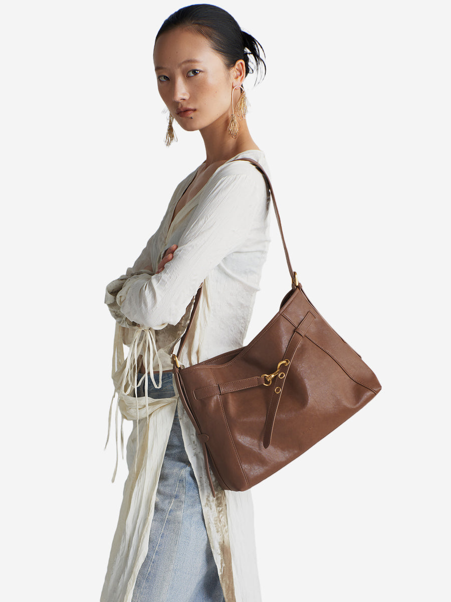 Long Time no See-Large Capacity Leather Tote Bag