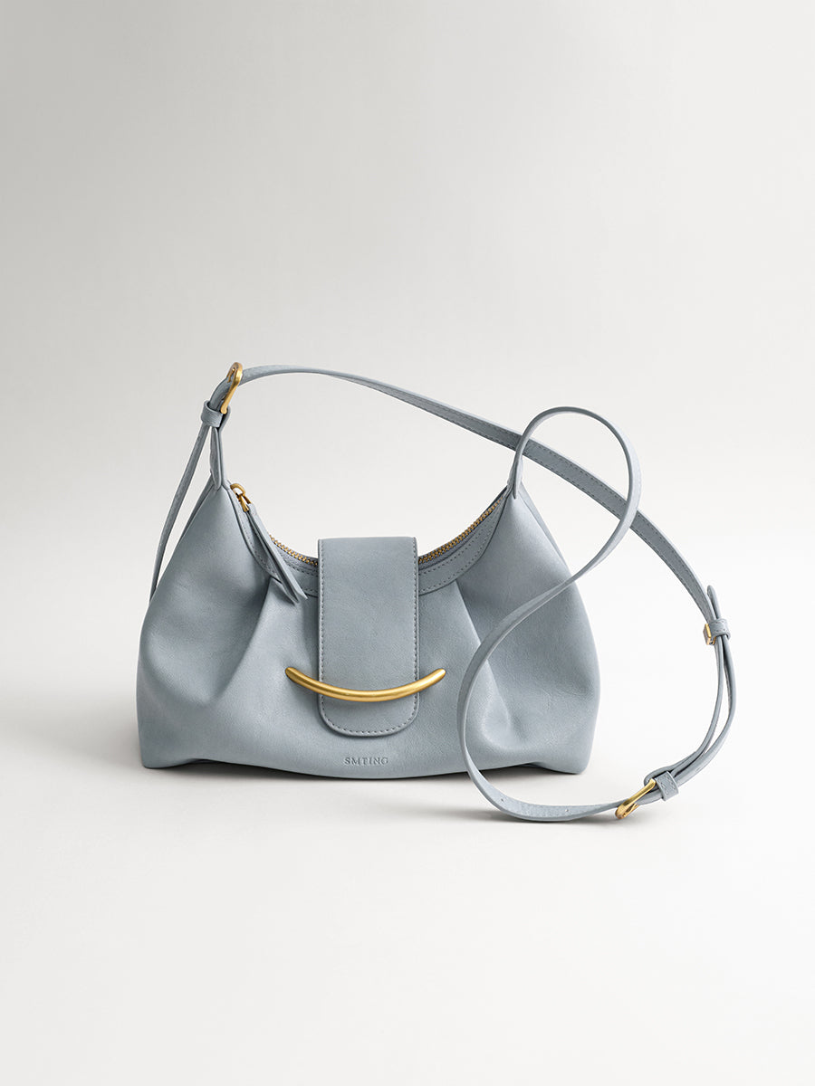 Crescent-shaped delicate hobo bag