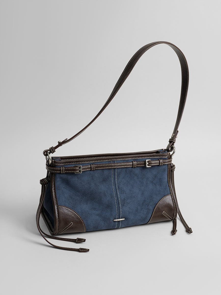 Leather Baguette Single-Shoulder Bag