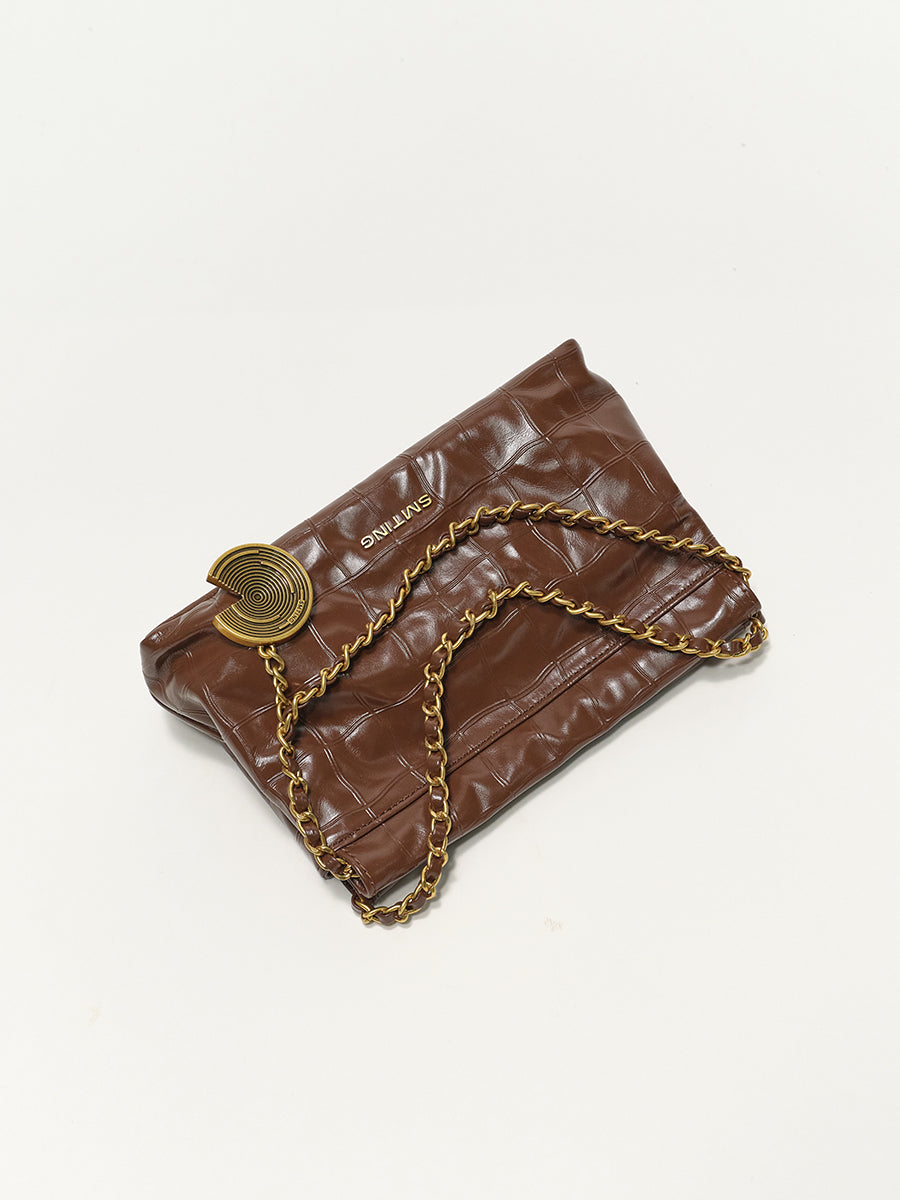 Coco Moonlight-Top Grain Leather Cowhide Chain Bag