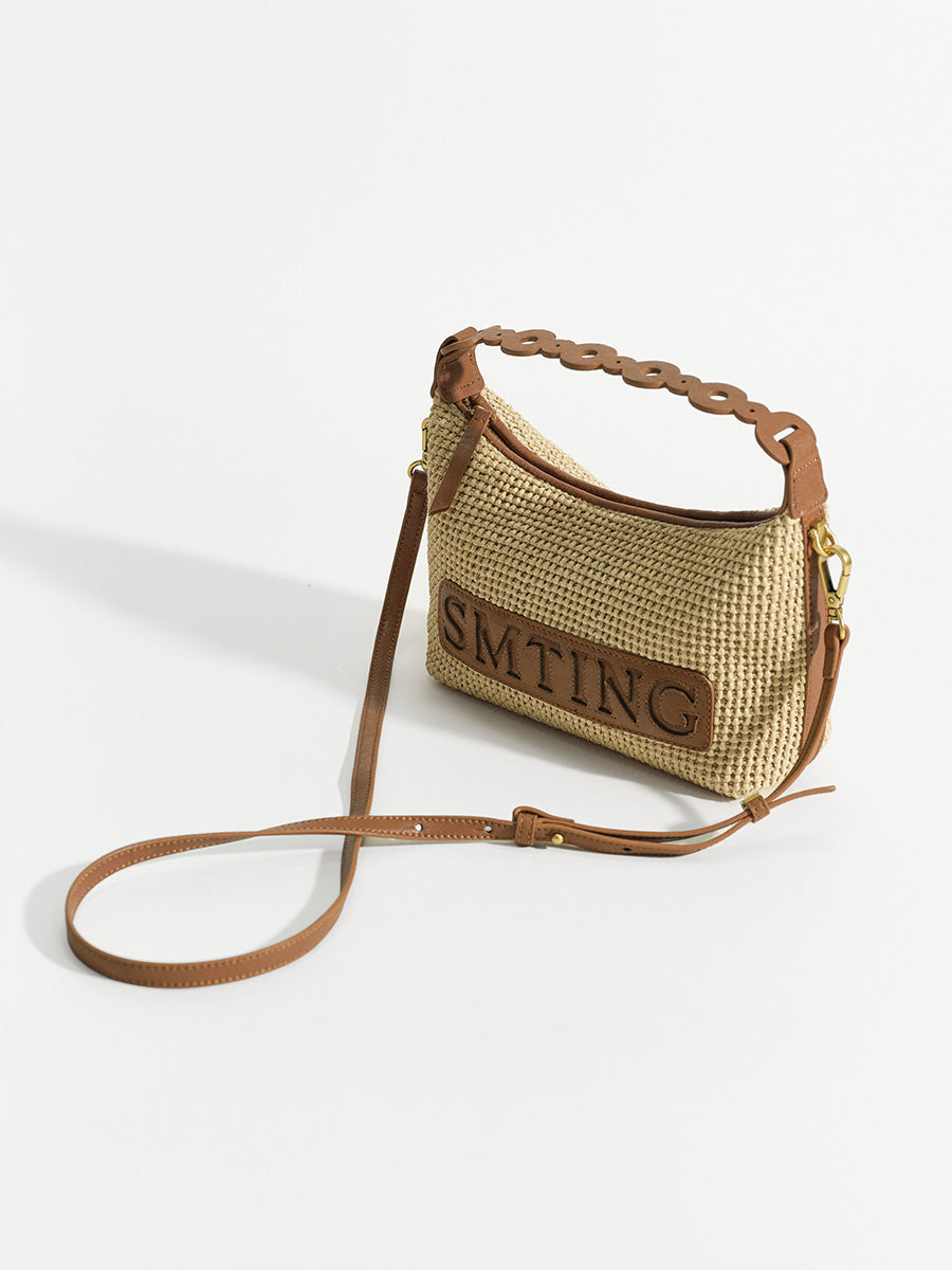 French woven handbag underarm bag