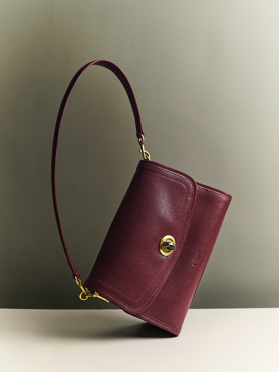 Retro lock shoulder small square bag