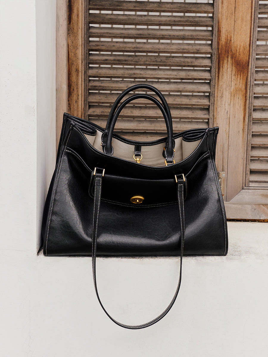 Large-capacity commuting handbag