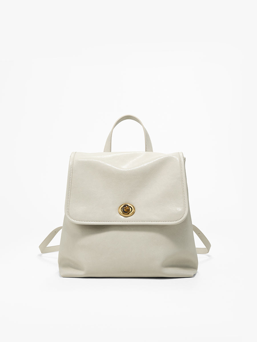 Minimalist solid color retro backpack