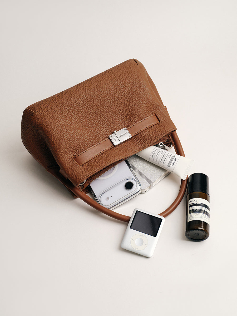 FIRST-LAYER COWHIDE BUCKET BAG