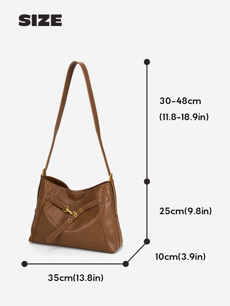 Long Time no See-Large Capacity Leather Tote Bag