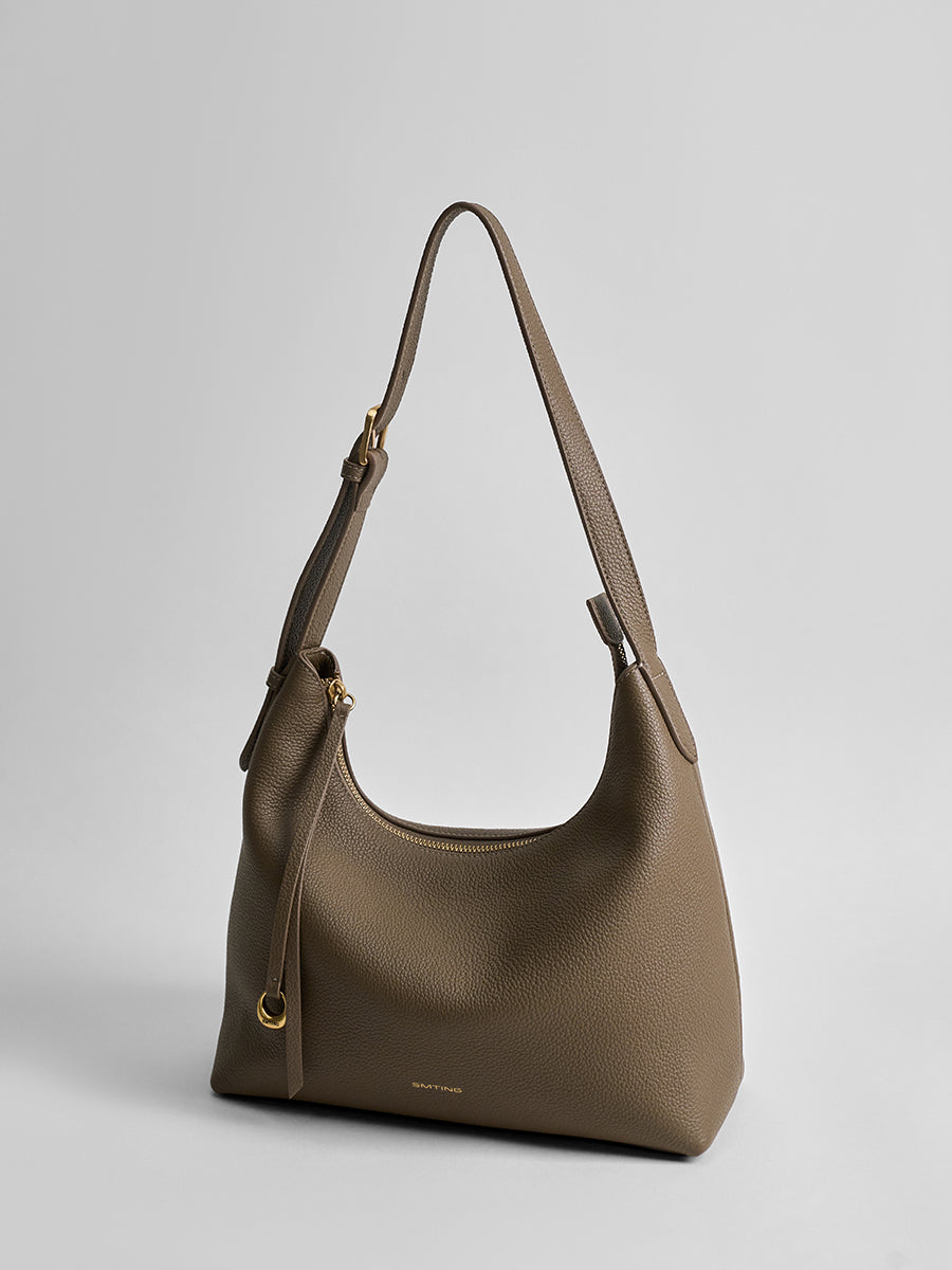First-layer cowhide minimalist hobo bag