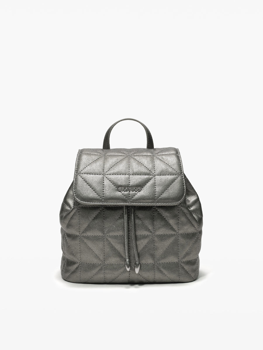 Diamond pattern minimalist fashion backpack