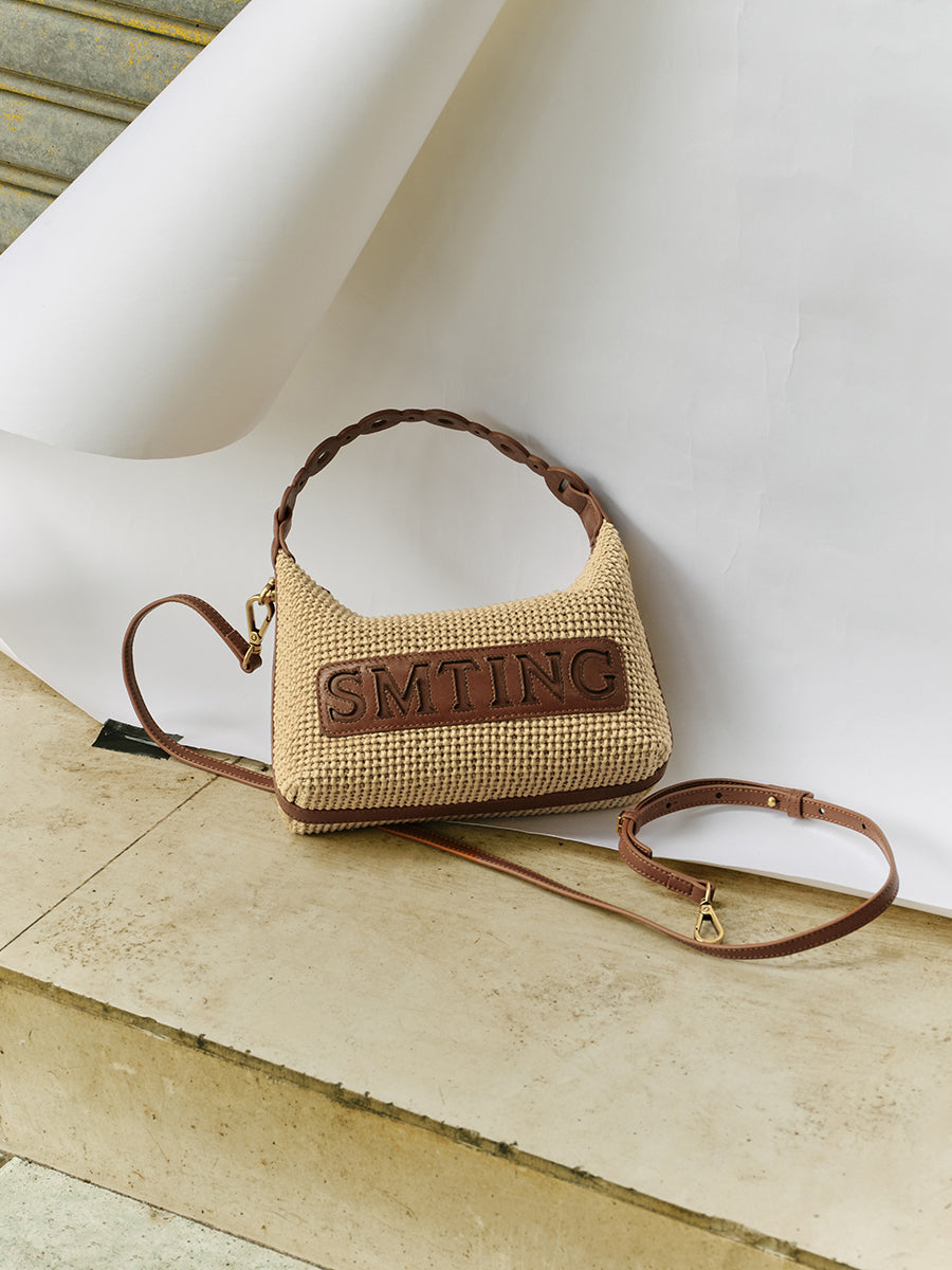French woven handbag underarm bag