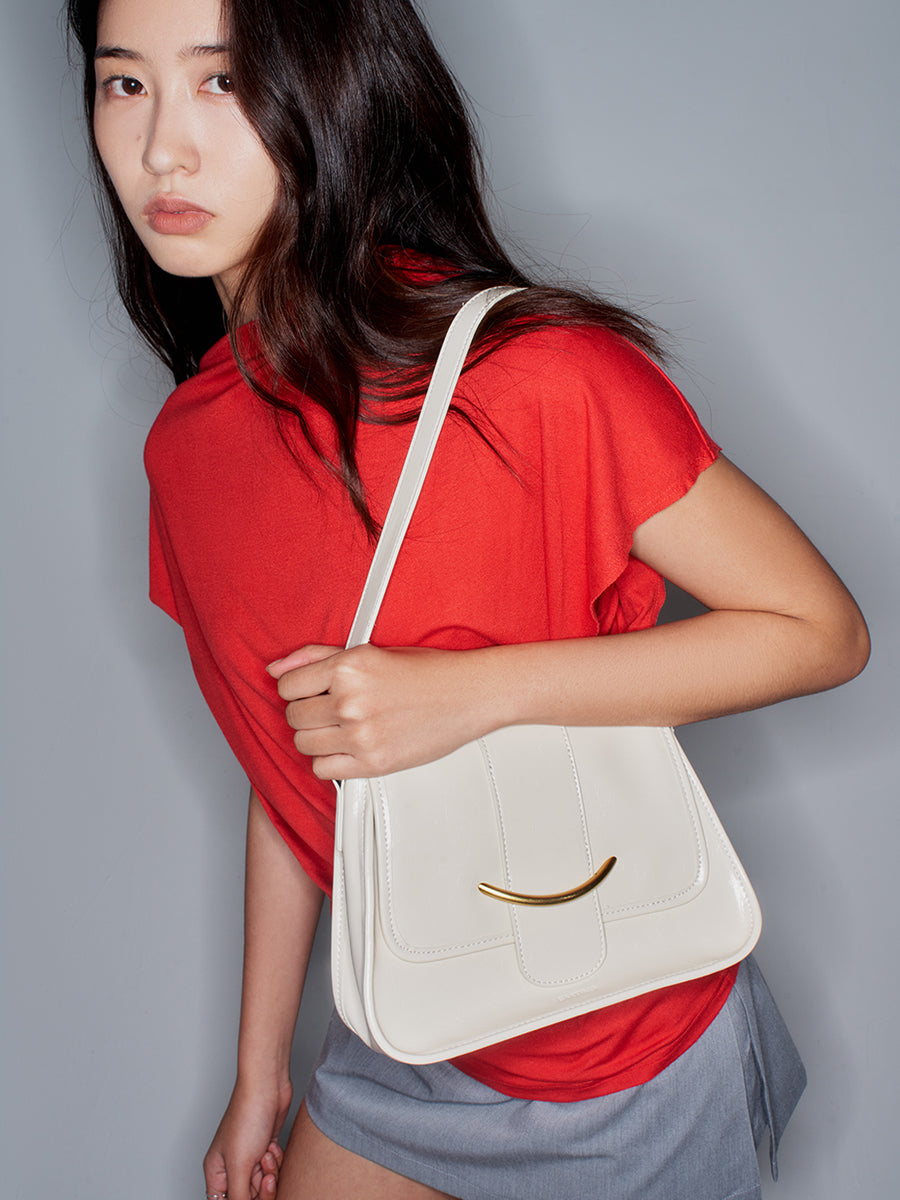 Retro magnetic buckle underarm bag single-shoulder bag