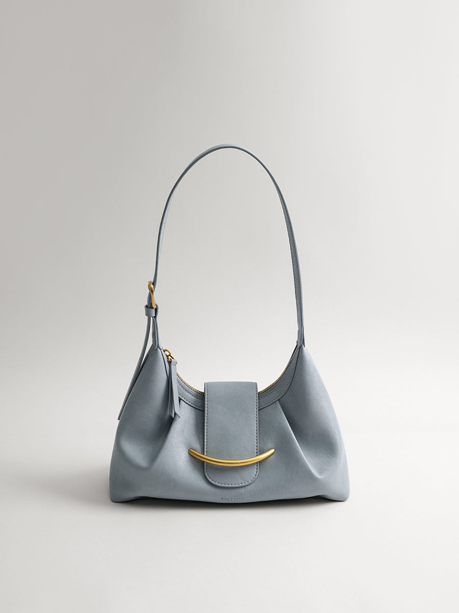 Crescent-shaped delicate hobo bag