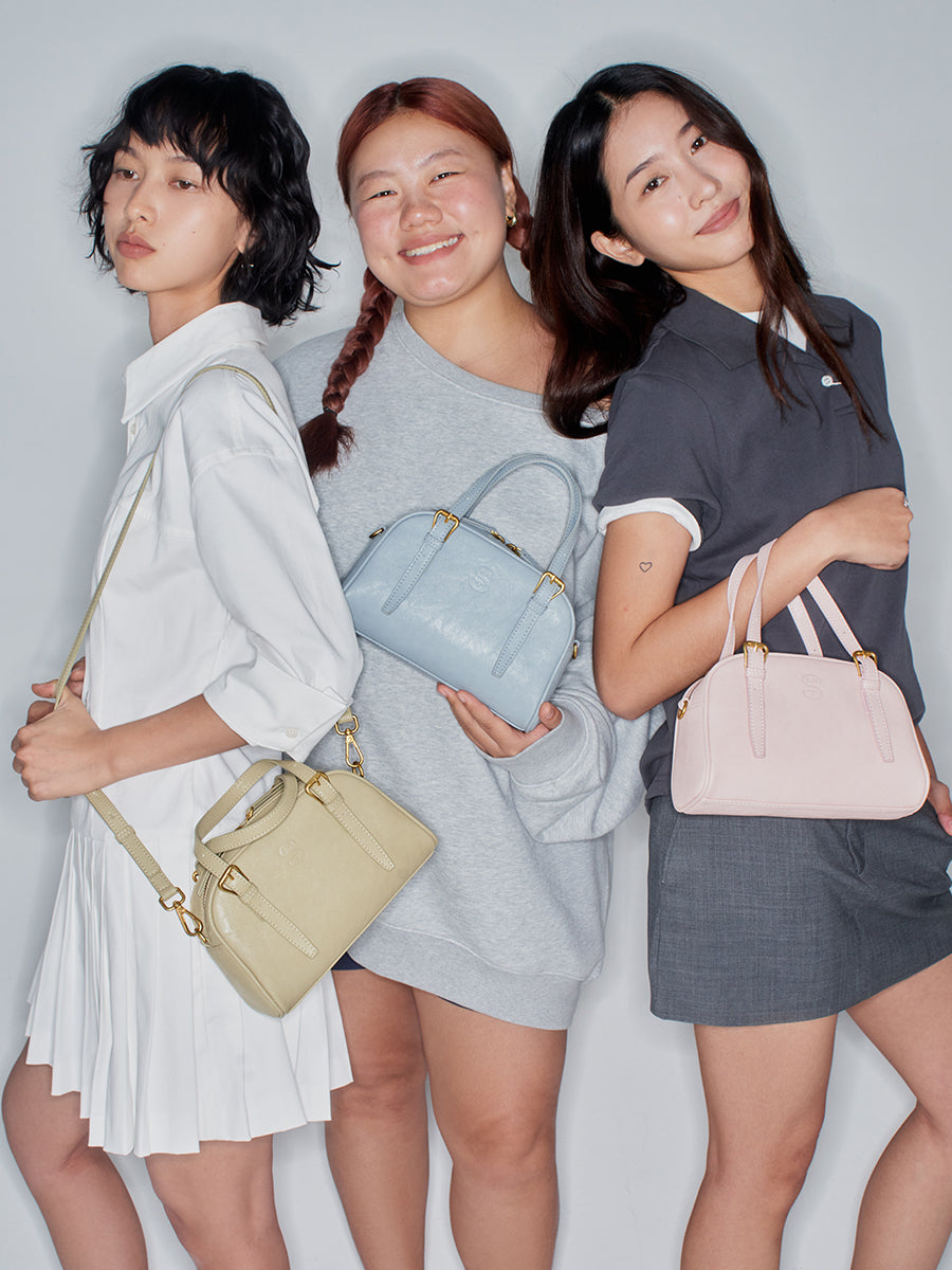 Cream Puff-Boston Bag