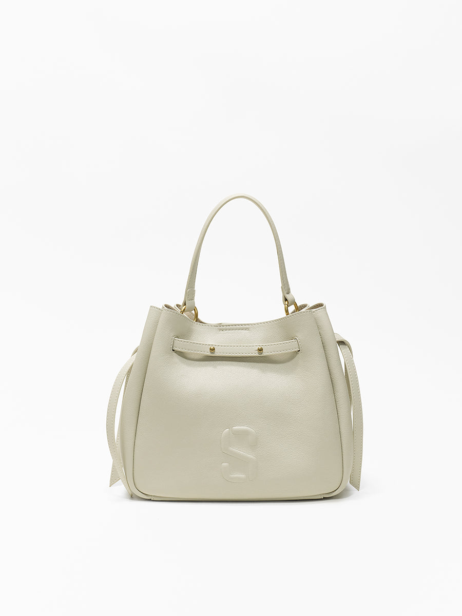 Top-grain Leather Bucket Bag