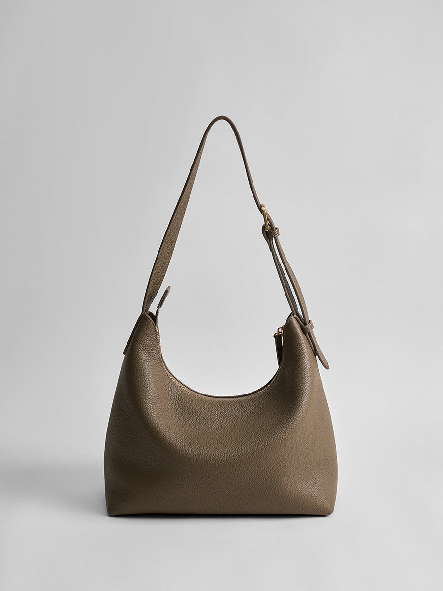 First-layer cowhide minimalist hobo bag