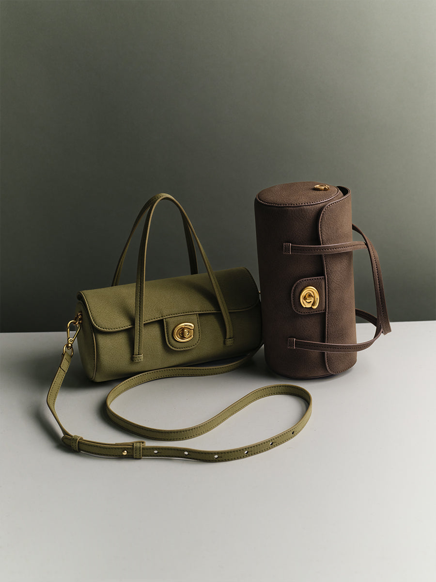 Light luxury cylindrical bag under the arm