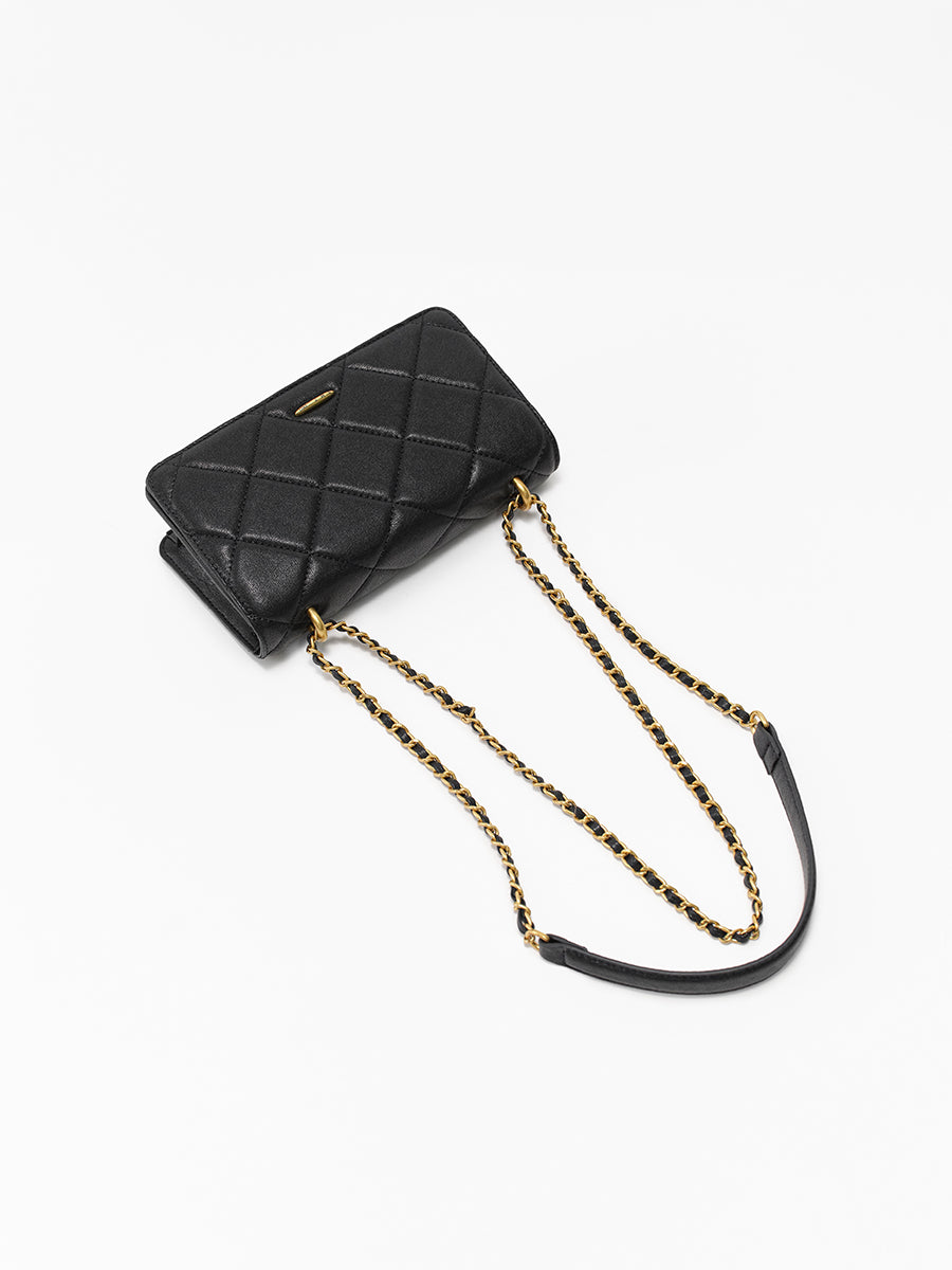 Light luxury diamond quilted chain bag