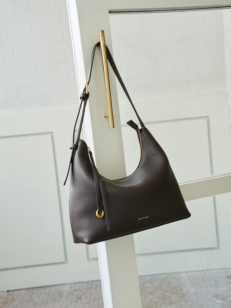 First-layer cowhide minimalist hobo bag