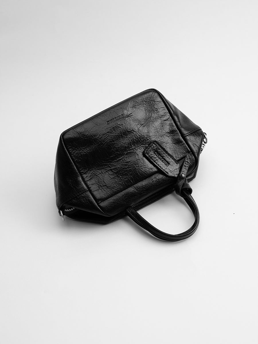 Head-layer cowhide box bag