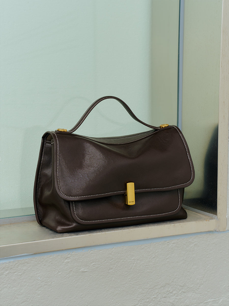 vegetable tanned cowhide messenger bag