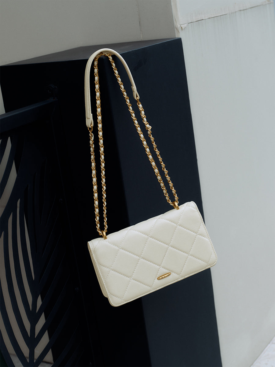 Light luxury diamond quilted chain bag