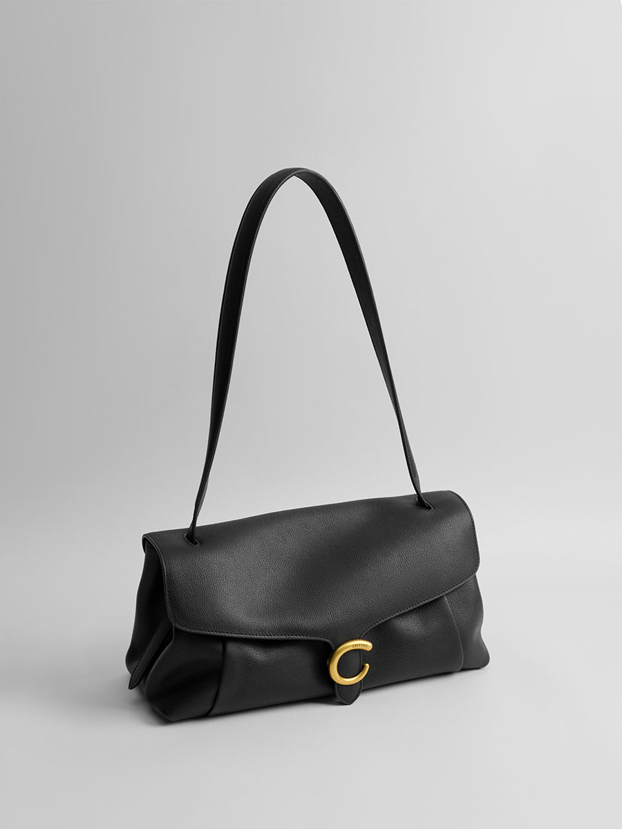 First-layer cowhide underarm bag