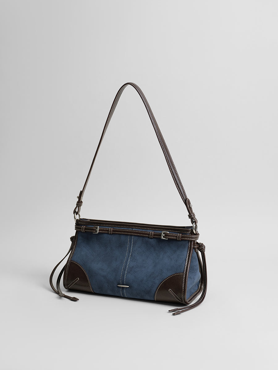 Leather Baguette Single-Shoulder Bag