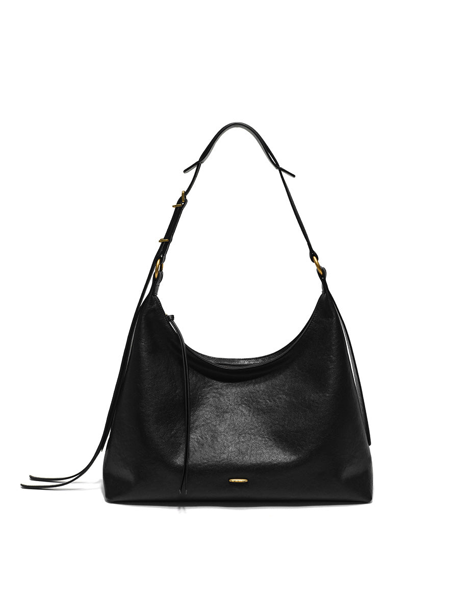 Fashionable minimalist low-key hobo bag
