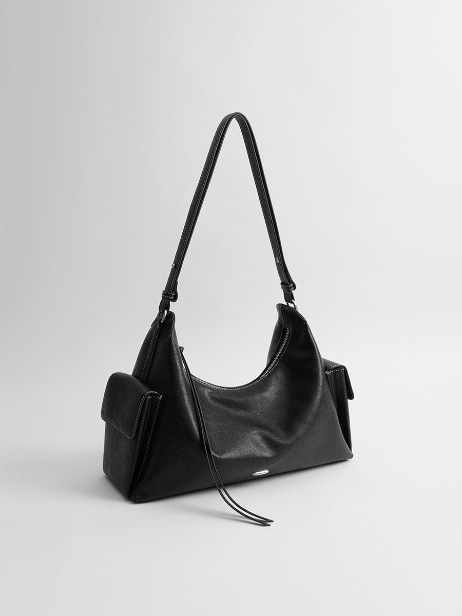 Relaxed single-shoulder hobo bag