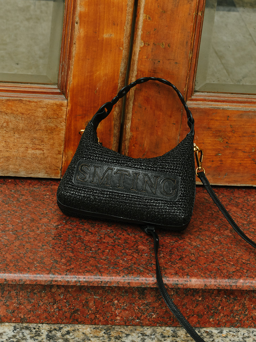 French woven handbag underarm bag