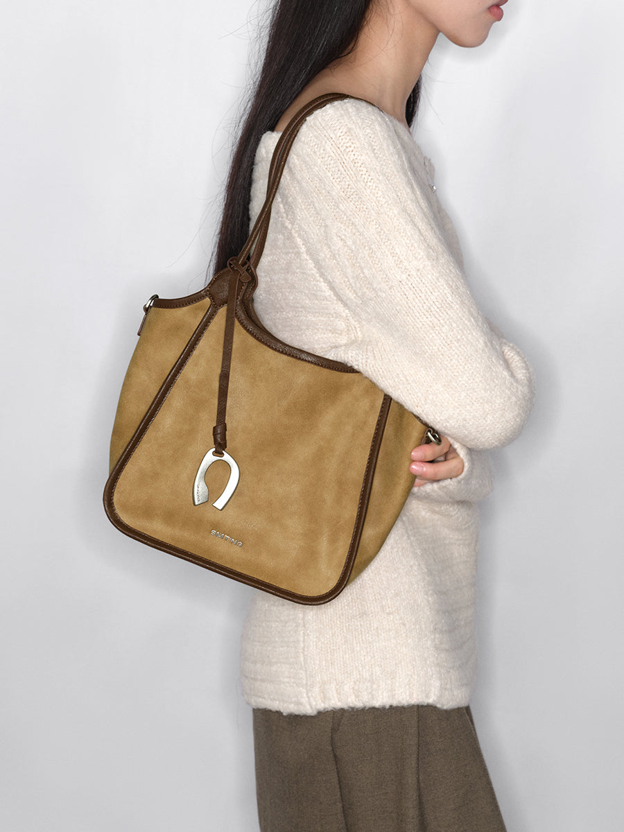 Retro versatile shoulder bag tote bag