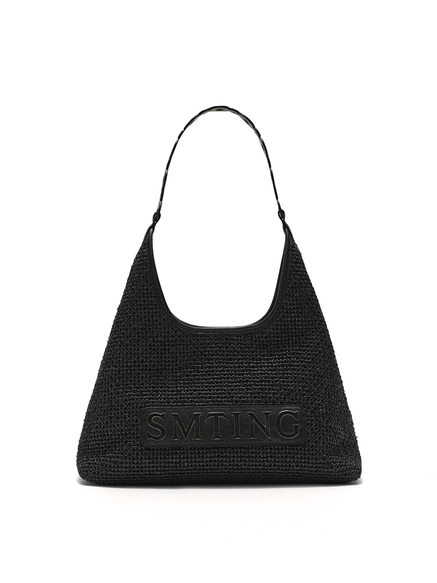 Niche straw weaving bag underarm bag