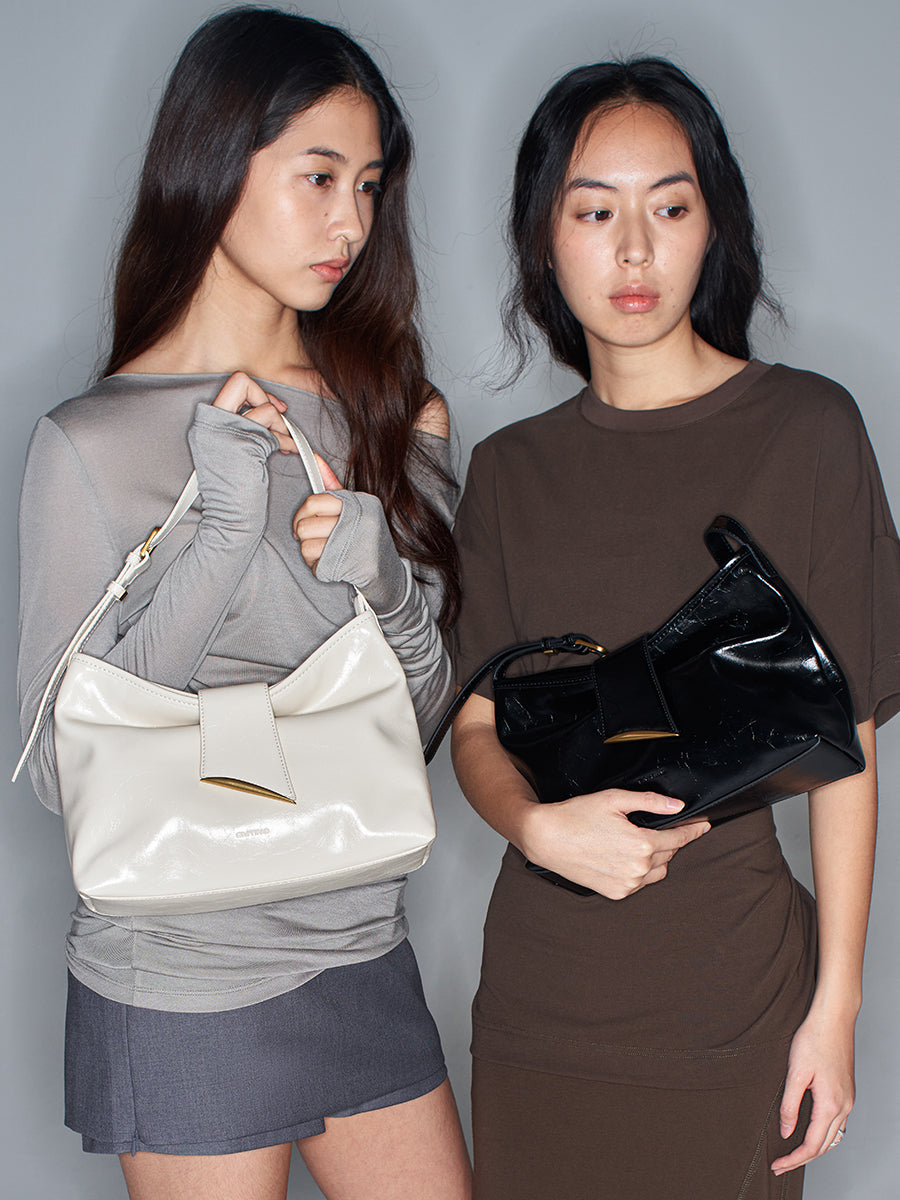 Arc-shaped design tote bag underarm bag