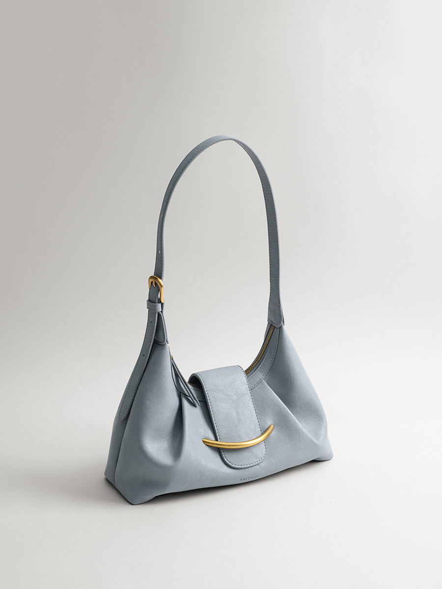 Crescent-shaped delicate hobo bag
