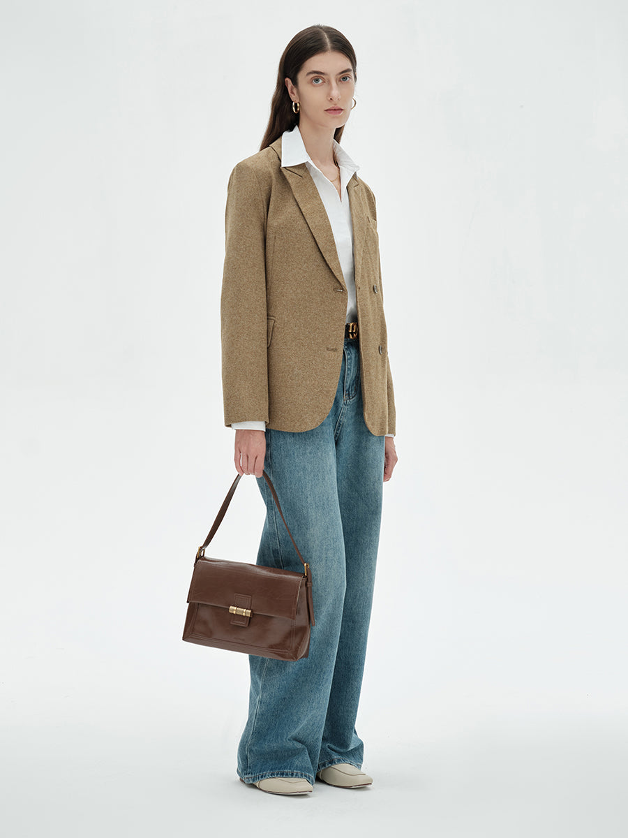 Classic lock small square shoulder bag