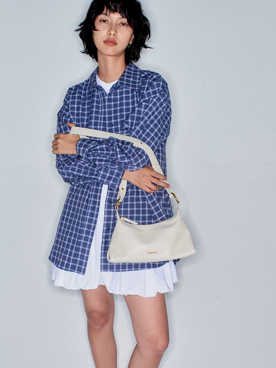 Modern neutral style minimalist hobo bag