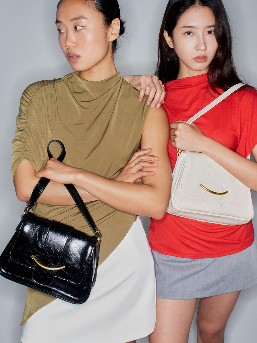 Retro magnetic buckle underarm bag single-shoulder bag