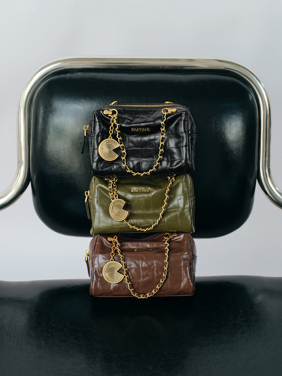 Crocodile pattern handbag chain bag