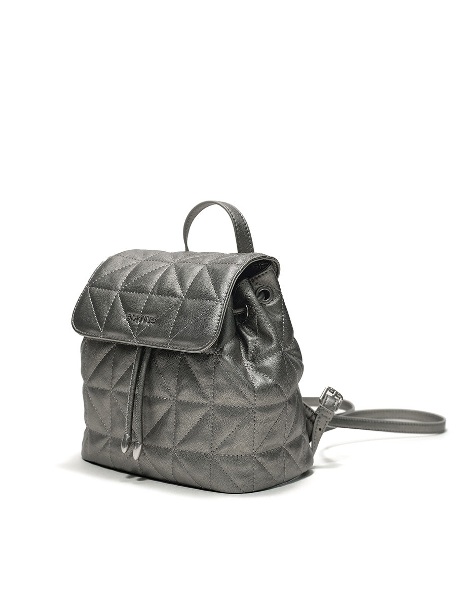 Diamond pattern minimalist fashion backpack