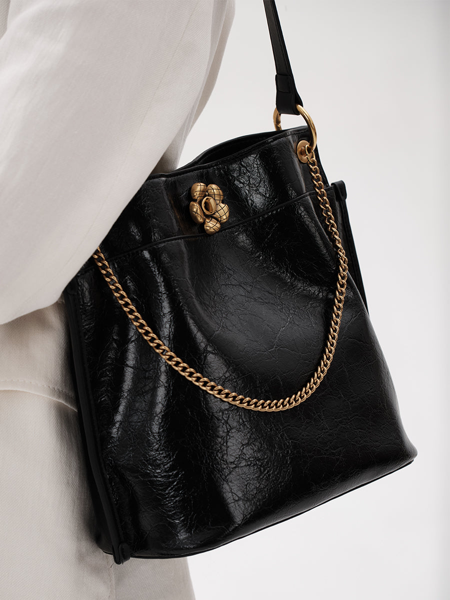 Beautiful Woman at Sunset-Large Capacity Bucket Bag