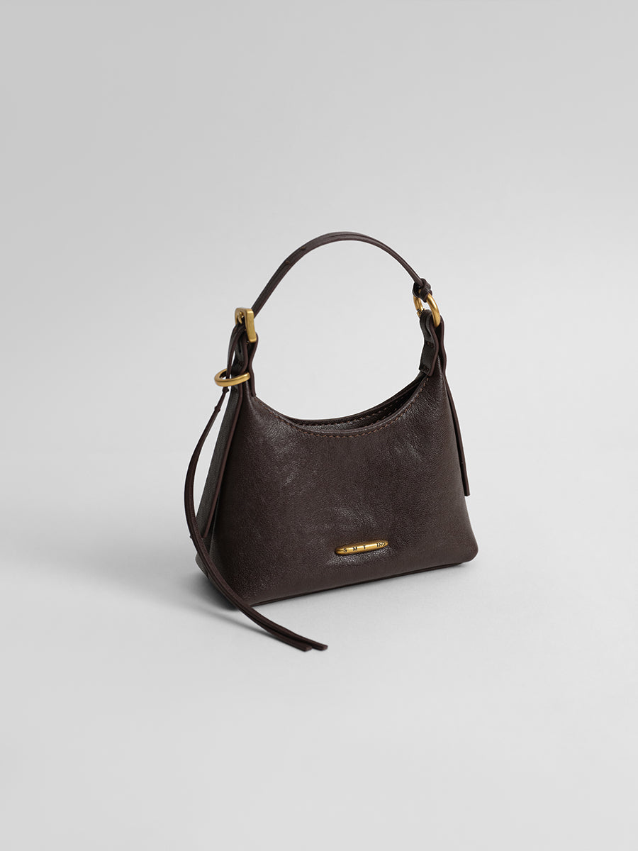 First-layer cowhide mini handbag