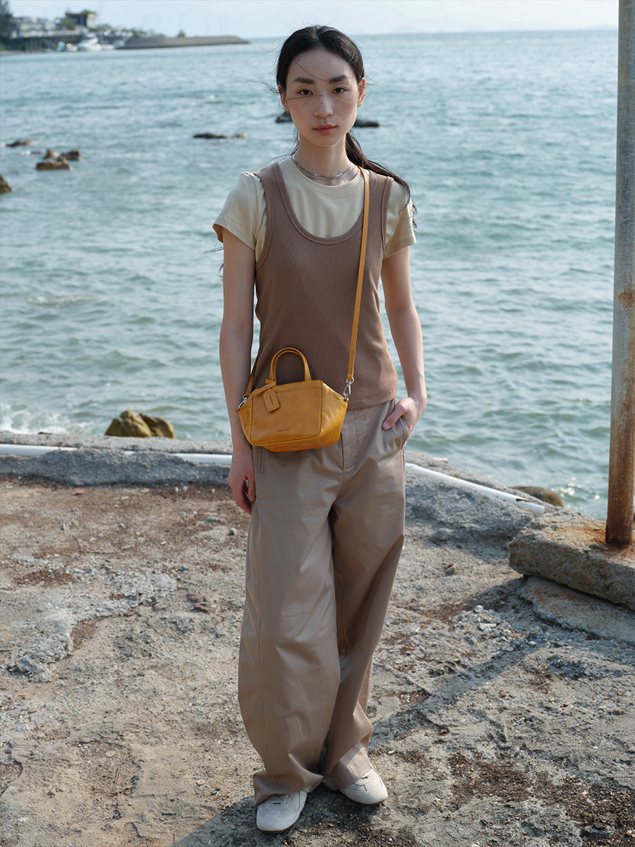 Head-layer cowhide box bag