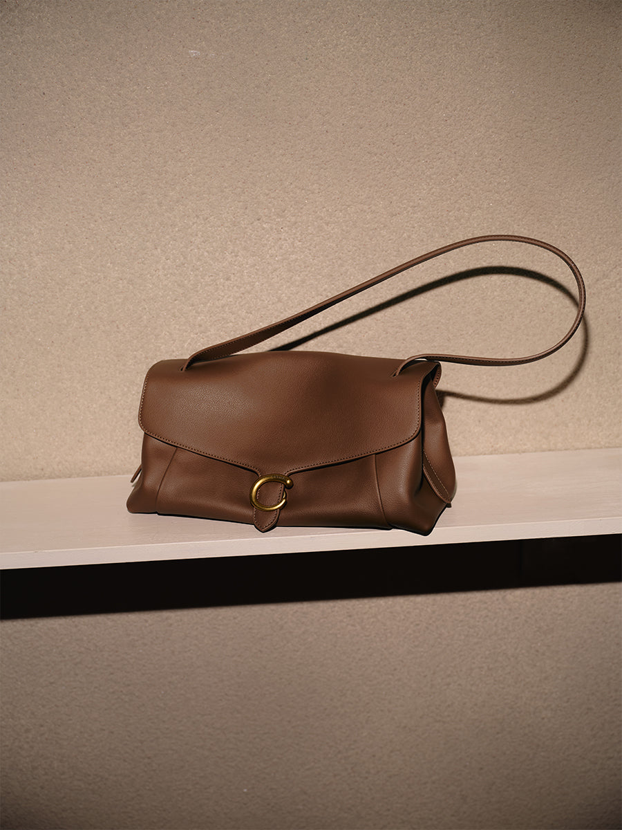 First-layer cowhide underarm bag