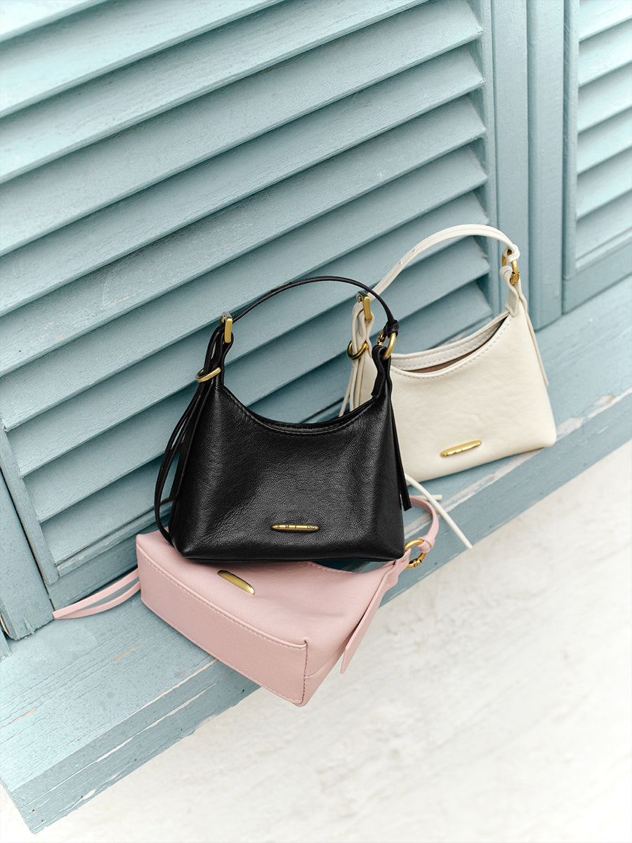 First-layer cowhide mini handbag