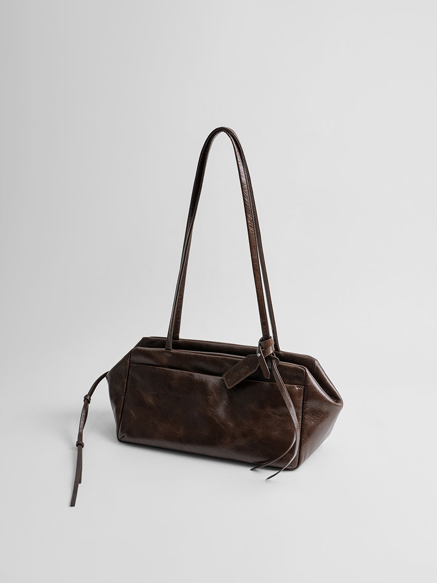 First-layer cowhide Boston bag