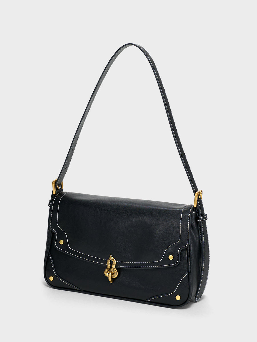 Semi-cooked Cheese-Crossbody Baguette Bag