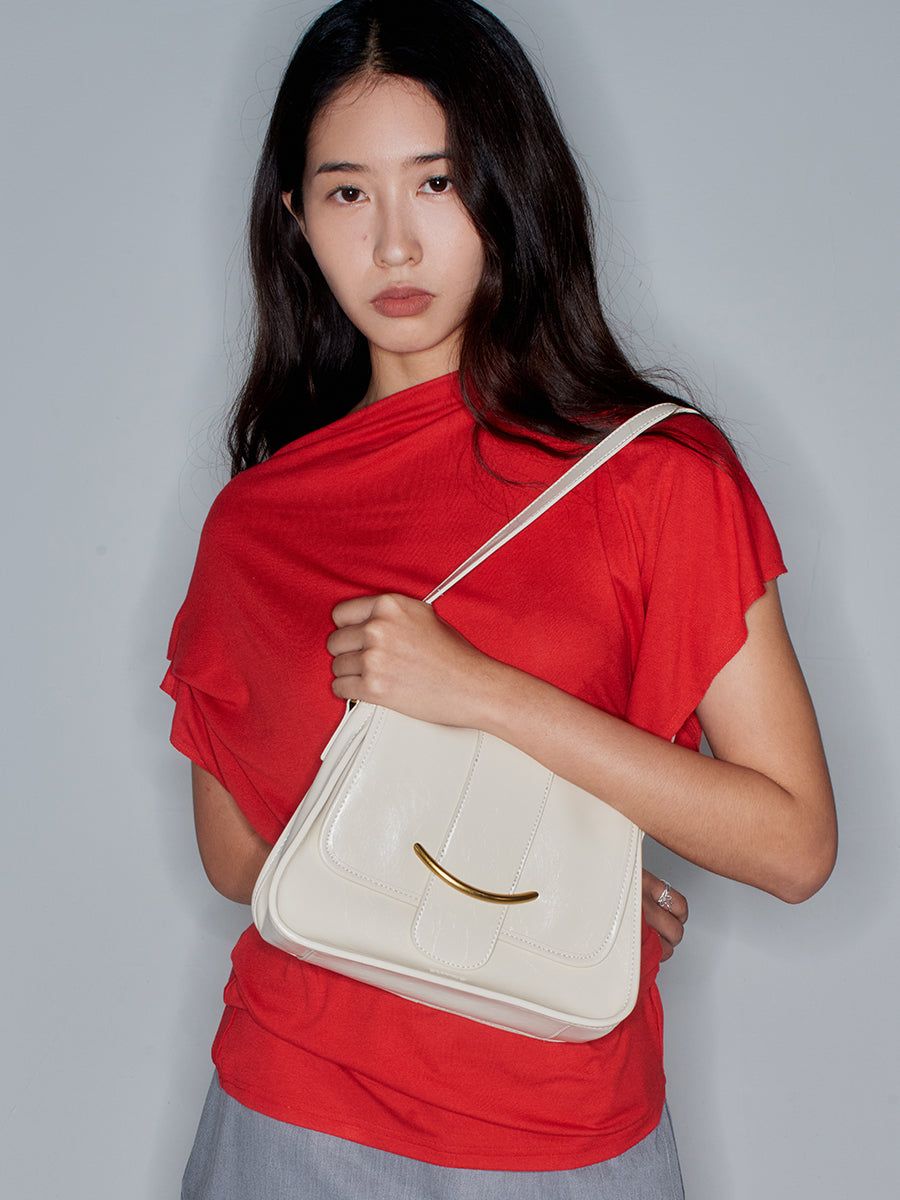 Retro magnetic buckle underarm bag single-shoulder bag