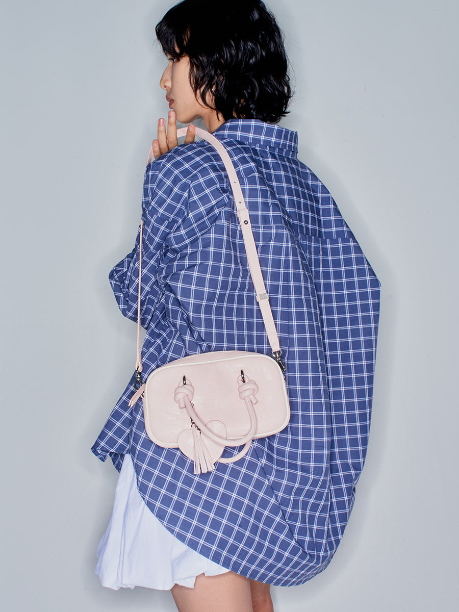 Compact and portable handbag boston bag